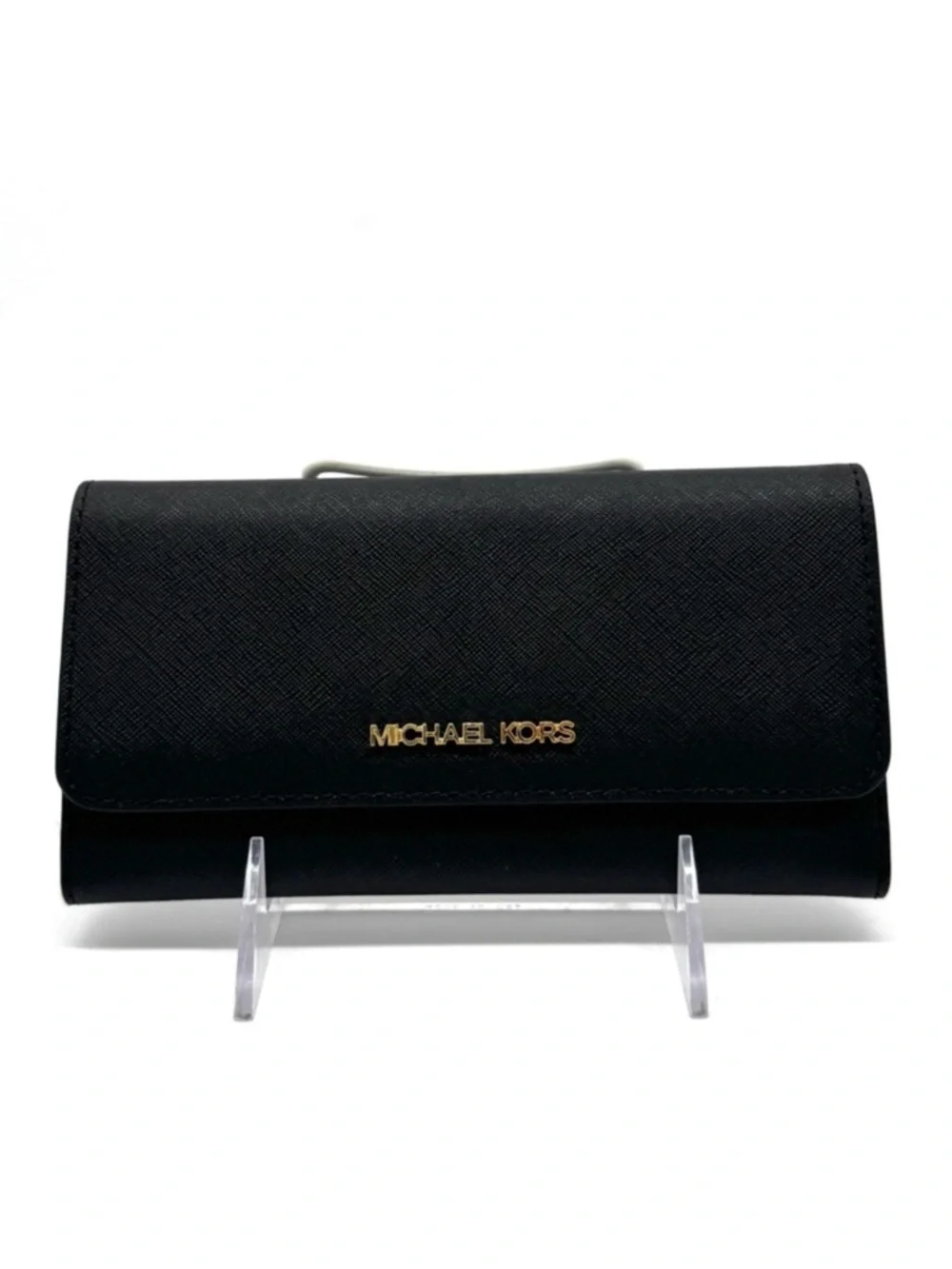 Michael Kors Large Trifold Wallet Black/Gold